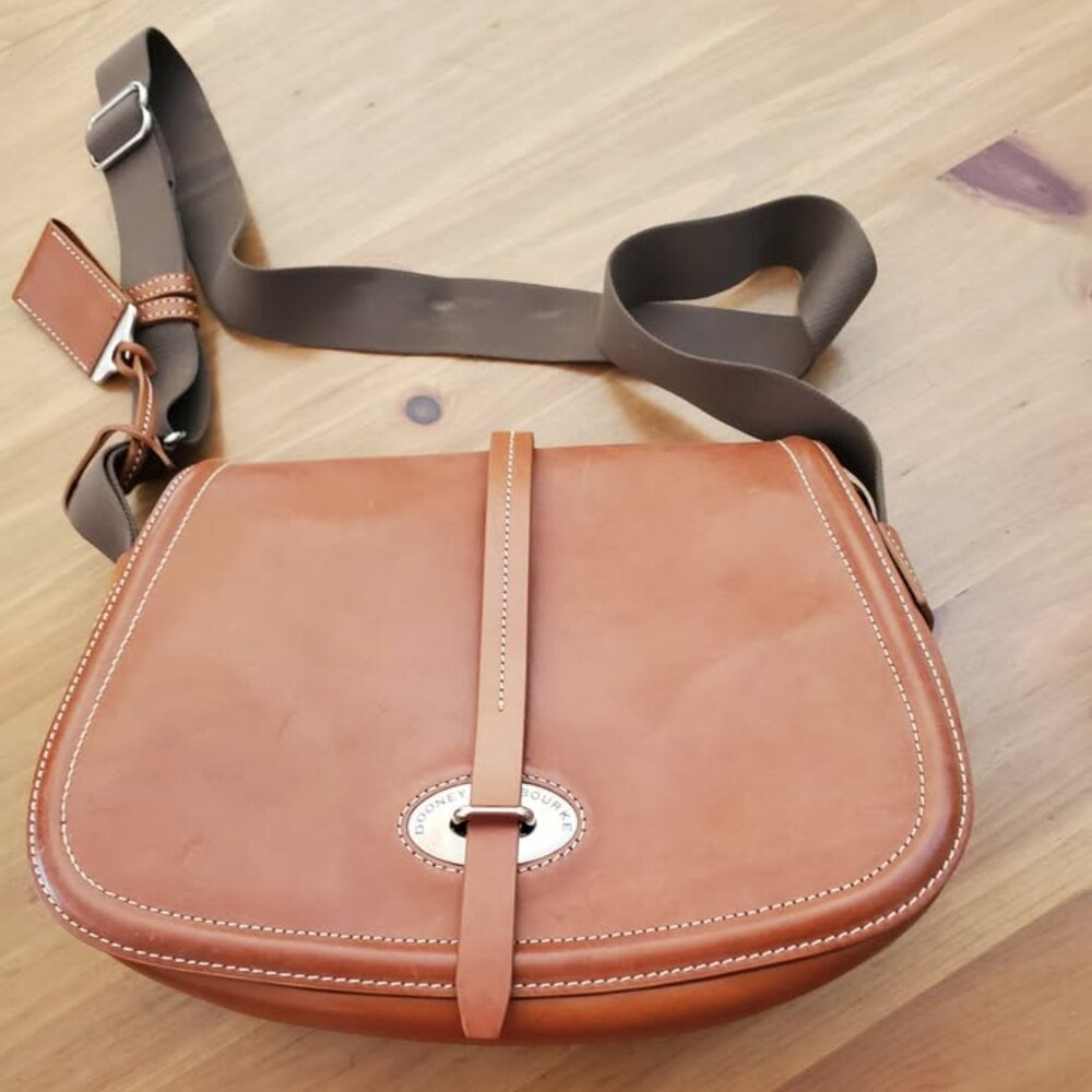 Dooney & Bourke Florentine Toscana Saddle Bag. 10"x12"x4.5"  RARE